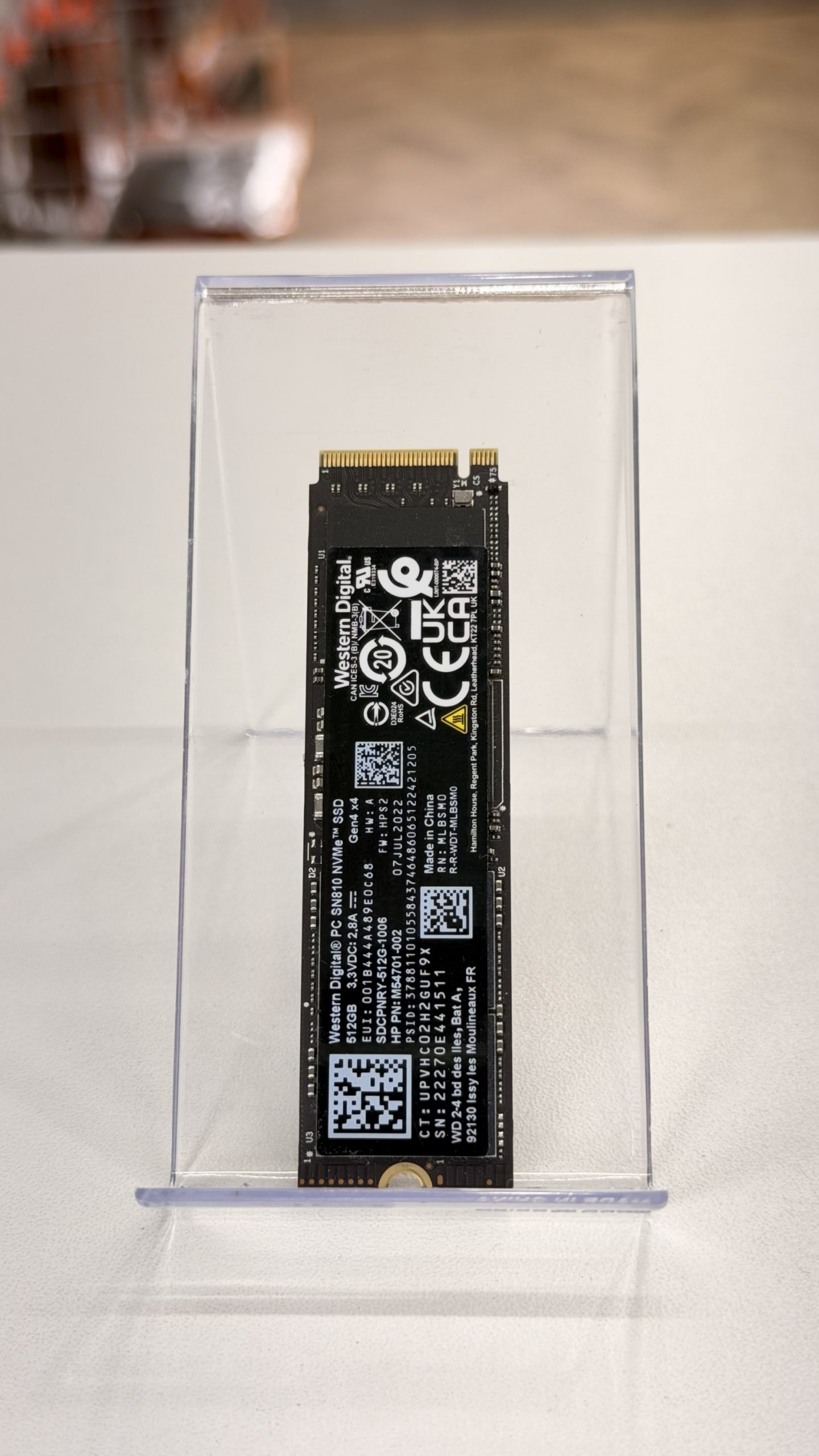 Western digital SN810 512GB NVMe M.2 SSD