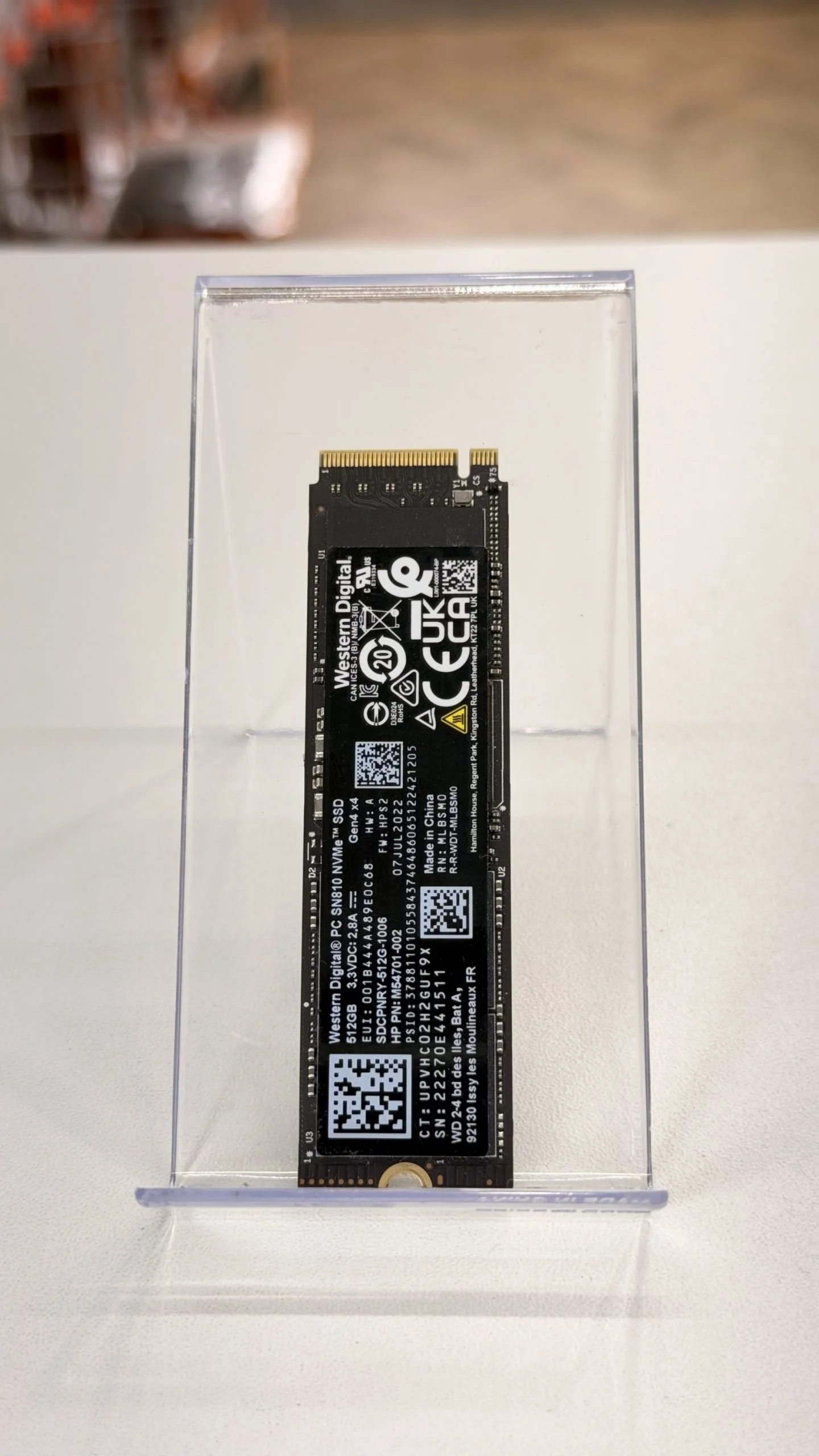 Western digital SN810 512GB NVMe M.2 SSD